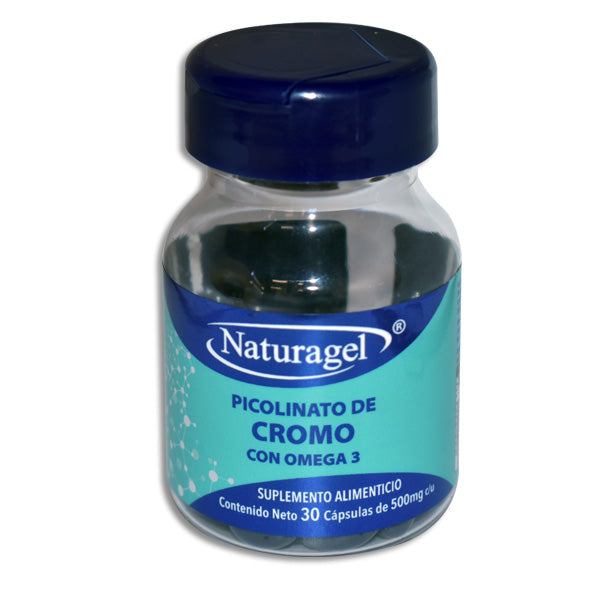 Picolinato de Cromo + Omega 3 Con 30 Cápsulas | Naturagel®
