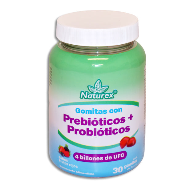 Gomitas con Prebióticos + Probióticos, 4 billones de UFC, 30 Gomitas | Naturex®