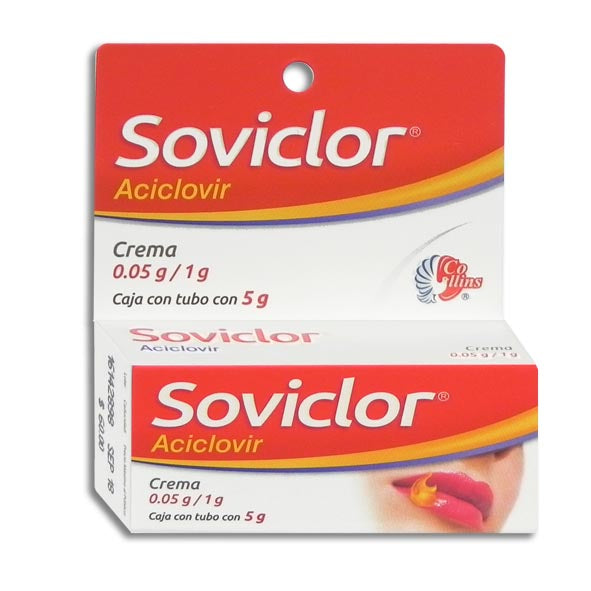 Soviclor®, Aciclovir 50 mg/1 g, 5 g Crema